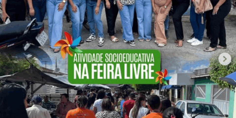 Atividade socioeducativa na feira livre